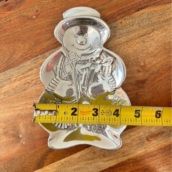 Holland Boone Polished Pewter Snowman Candy Nut Dish - Picture 5 of 5